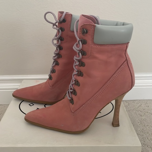 Pink Nubuck booties 8 - Picture 2 of 9